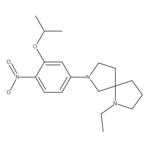 1-Ethyl-7-[4-nitro-3-(propan-2-yloxy)phenyl]-1,7-diazaspiro[4.4]nonane结构式