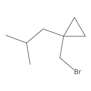 1-(Bromomethyl)-1-(2-methylpropyl)cyclopropane Structure