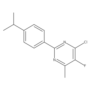4-Chloro-5-fluoro-6-methyl-2-[4-(propan-2-yl)phenyl]pyrimidine结构式