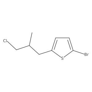 2-Bromo-5-(3-chloro-2-methylpropyl)thiophene Structure