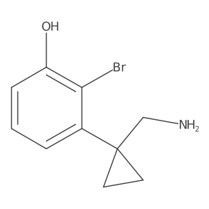 3-[1-(Aminomethyl)cyclopropyl]-2-bromophenol Structure