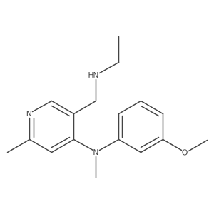 3-Pyridinemethanamine, N-ethyl-4-[(3-methoxyphenyl)methylamino]-6-methyl- Structure