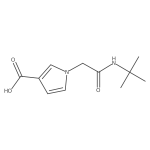 1-[(tert-butylcarbamoyl)methyl]-1H-pyrrole-3-carboxylic acid结构式