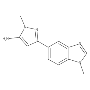 1-methyl-3-(1-methyl-1H-1,3-benzodiazol-5-yl)-1H-pyrazol-5-amine Structure