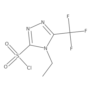 4-Ethyl-5-(trifluoromethyl)-4H-1,2,4-triazole-3-sulfonyl chloride结构式