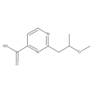 2-(2-Methoxypropyl)pyrimidine-4-carboxylic acid结构式