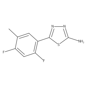 5-(2,4-Difluoro-5-methylphenyl)-1,3,4-thiadiazol-2-amine结构式