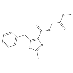 Methyl 2-{[(5-benzyl-2-methyl-1,3-thiazol-4-yl)carbonyl]amino}acetate Structure