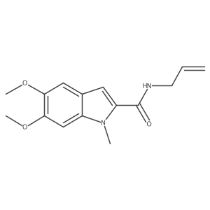 5,6-dimethoxy-1-methyl-N-(prop-2-en-1-yl)-1H-indole-2-carboxamide结构式