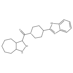 1,2,3,3a,4,5,6,7,8,8a-decahydrocyclohepta[c]pyrazol-3-yl-[4-(1H-benzimidazol-2-yl)piperidin-1-yl]methanone Structure