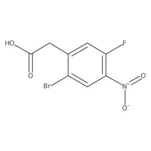 2-Bromo-5-fluoro-4-nitrophenylacetic acid Structure