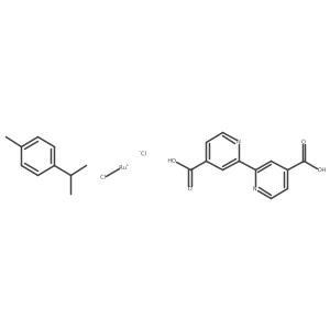 Chloro(4,4'-dicarboxy-2,2'-bipyridine)(p-cymene)ruthenium(II) chloride结构式