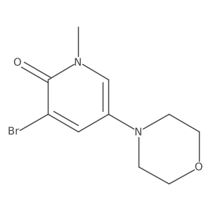 3-bromo-1-methyl-5-morpholinopyridin-2(1H)-one结构式