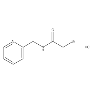 2-Bromo-N-(2-pyridinylmethyl)acetamide hydrochloride结构式