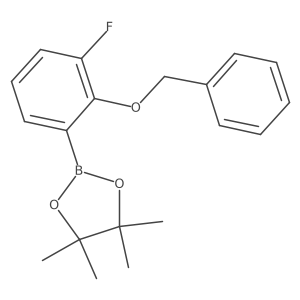 1,3,2-Dioxaborolane, 2-[3-fluoro-2-(phenylmethoxy)phenyl]-4,4,5,5-tetramethyl- Structure