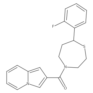 (7-(2-Fluorophenyl)-1,4-thiazepan-4-yl)(indolizin-2-yl)methanone结构式