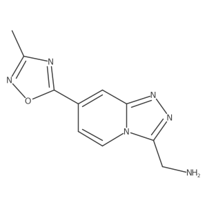[7-(3-Methyl-1,2,4-oxadiazol-5-yl)-[1,2,4]triazolo[4,3-a]pyridin-3-yl]methanamine结构式