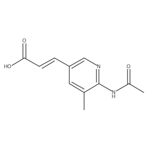 (E)-3-(6-acetamido-5-methylpyridin-3-yl)acrylic acid Structure