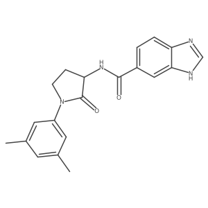 N-[1-(3,5-dimethylphenyl)-2-oxopyrrolidin-3-yl]-1H-1,3-benzodiazole-5-carboxamide Structure