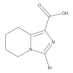 3-bromo-5H,6H,7H,8H-imidazo[1,5-a]pyridine-1-carboxylic acid结构式