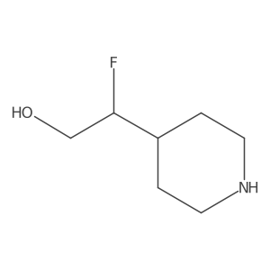 2-Fluoro-2-(piperidin-4-yl)ethan-1-ol结构式
