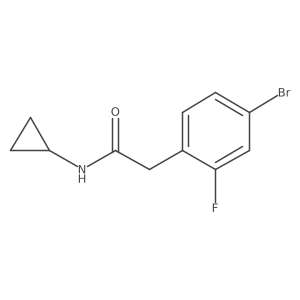 2-(4-Bromo-2-fluoro-phenyl)-N-cyclopropyl-acetamide Structure