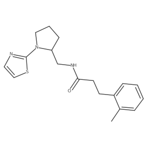 N-((1-(thiazol-2-yl)pyrrolidin-2-yl)methyl)-3-(o-tolyl)propanamide Structure