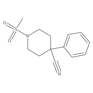 1-(Methylsulfonyl)-4-phenylpiperidine-4-carbonitrile结构式