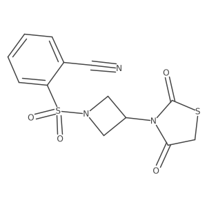 2-((3-(2,4-Dioxothiazolidin-3-yl)azetidin-1-yl)sulfonyl)benzonitrile Structure