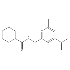 N-((4-(dimethylamino)-6-methylpyrimidin-2-yl)methyl)cyclohexanecarboxamide结构式