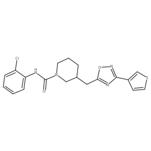 N-(2-chlorophenyl)-3-((3-(thiophen-3-yl)-1,2,4-oxadiazol-5-yl)methyl)piperidine-1-carboxamide Structure