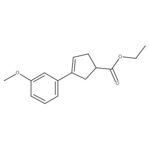 Ethyl 3-(3-methoxyphenyl)cyclopent-3-ene-1-carboxylate结构式