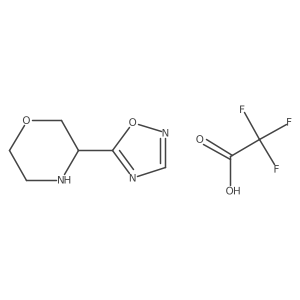 3-(1,2,4-Oxadiazol-5-yl)morpholine; trifluoroacetic acid结构式