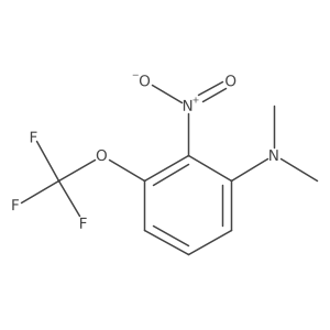1-Dimethylamino-2-nitro-3-(trifluoromethoxy)benzene结构式