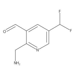 2-(Aminomethyl)-5-(difluoromethyl)pyridine-3-carboxaldehyde Structure
