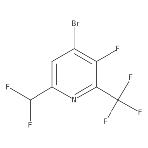 4-Bromo-6-(difluoromethyl)-3-fluoro-2-(trifluoromethyl)pyridine Structure