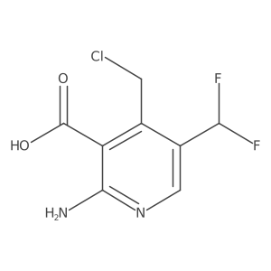 2-Amino-4-(chloromethyl)-5-(difluoromethyl)nicotinic acid Structure