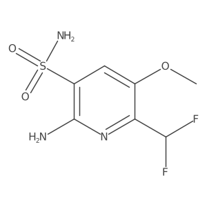 2-Amino-6-(difluoromethyl)-5-methoxypyridine-3-sulfonamide结构式