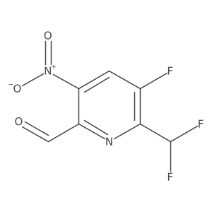 2-(Difluoromethyl)-3-fluoro-5-nitropyridine-6-carboxaldehyde结构式