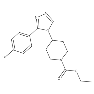 Ethyl 4-[3-(4-chlorophenyl)-1,2,4-triazol-4-yl]piperidine-1-carboxylate Structure