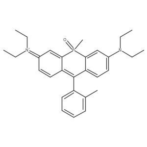 CCN(CC)c1ccc2c(c1)P(C)(=O)C1=CC(=[N+](CC)CC)C=CC1=C2c1ccccc1C结构式