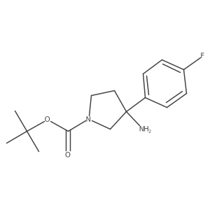 Tert-butyl 3-amino-3-(4-fluorophenyl)pyrrolidine-1-carboxylate Structure