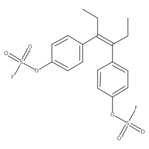 Fluorosulfuric acid, S,S'-[[(1E)-1,2-diethyl-1,2-ethenediyl]di-4,1-phenylene] ester结构式