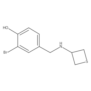 2-Bromo-4-((thietan-3-ylamino)methyl)phenol结构式