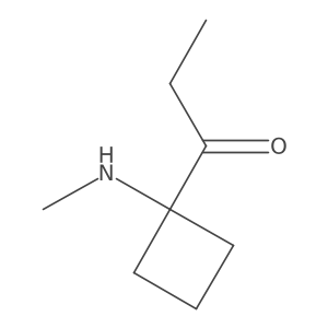 1-[1-(Methylamino)cyclobutyl]propan-1-one结构式