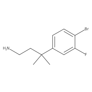 3-(4-Bromo-3-fluorophenyl)-3-methylbutan-1-amine结构式
