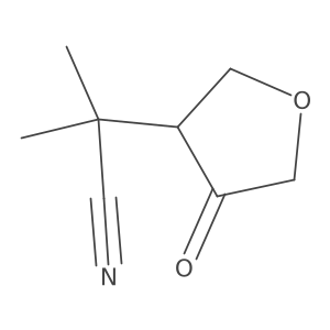 2-Methyl-2-(4-oxooxolan-3-yl)propanenitrile Structure