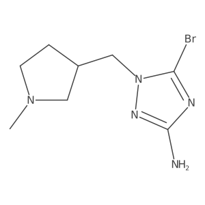 5-bromo-1-[(1-methylpyrrolidin-3-yl)methyl]-1H-1,2,4-triazol-3-amine Structure