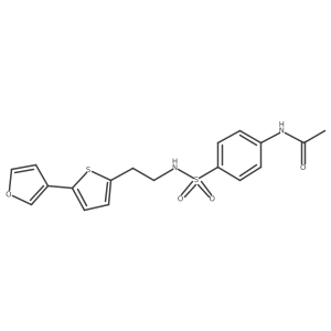 N-(4-(N-(2-(5-(furan-3-yl)thiophen-2-yl)ethyl)sulfamoyl)phenyl)acetamide Structure