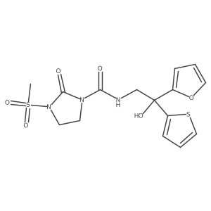 N-(2-(furan-2-yl)-2-hydroxy-2-(thiophen-2-yl)ethyl)-3-(methylsulfonyl)-2-oxoimidazolidine-1-carboxamide Structure